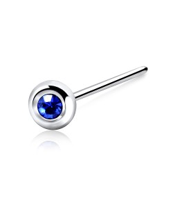 Stone Ball Silver Straight Nose Stud NSKA-19